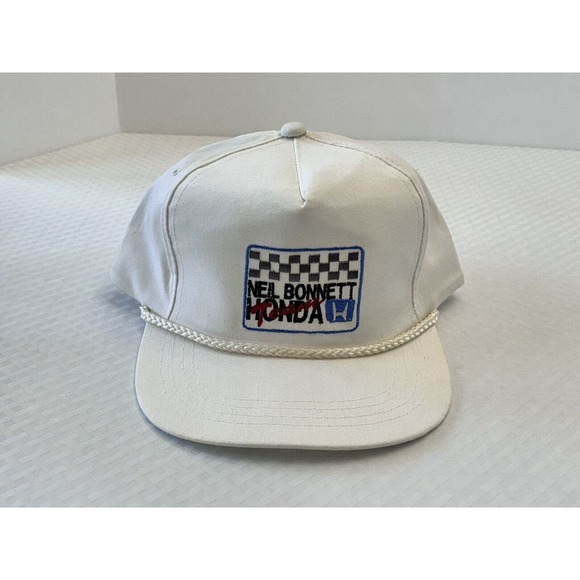 Vintage Nascar Neil Bonnett Team Honda Trucker Snapback Hat - Picture 12 of 13